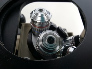Thumbnail image of Olympus IMT-2 Microscope w/ 4 x Objectives - LWD CDPlan 40PL, 20PL,  SPlan 10PL