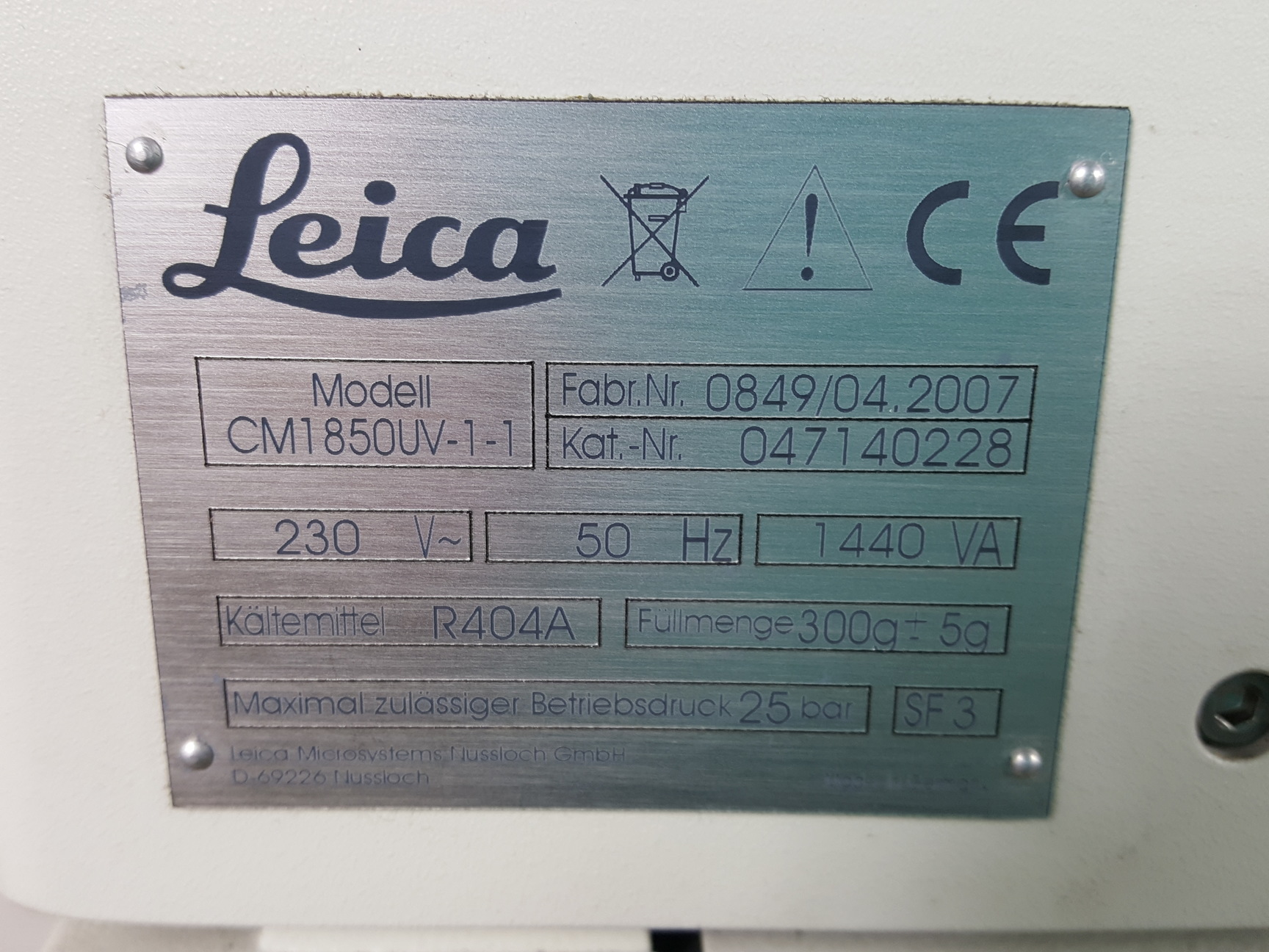 Image of Leica CM 1850 UV Cryostat  Model - CM1850UV-1-1 Lab Spares/Repairs