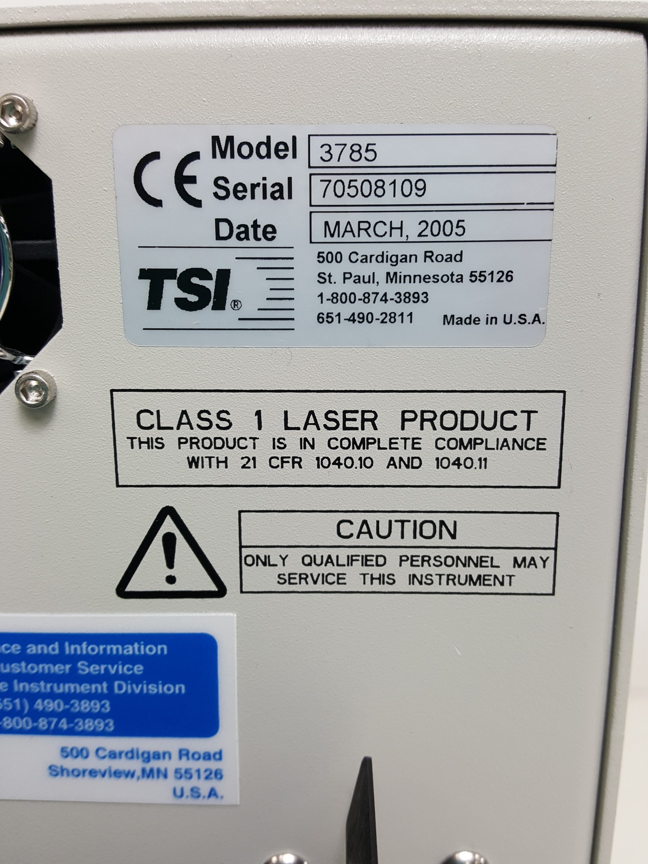 Image of TSI Condensation Particle Counter Model - 3785 Lab