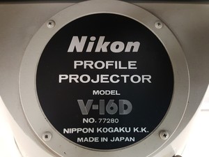 Thumbnail image of Nikon Profile Projector Model V-16D Lab 