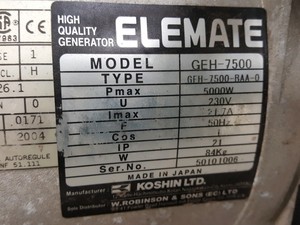 Thumbnail image of Elemate High Quality Petrol Generator Model GEH-7500 with Honda GX390 Engine 