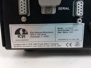 Thumbnail image of Parts of a Melles Griot Coherent MoFlo Laser Cytomation System Lab