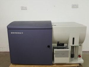 Thumbnail image of BD Biosciences FACSAria II Cell Sorter with Fluidics Cart and Buffalo Filter Lab