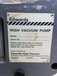 Thumbnail image of Edwards EDM 2 High Vacuum Pump Lab