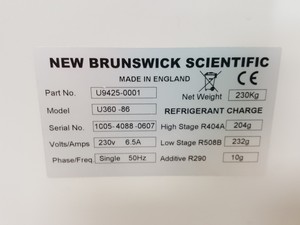Thumbnail image of New Brunswick Ultra-Low Temperature Laboratory Freezer U360 -86 U9425-0001 Lab
