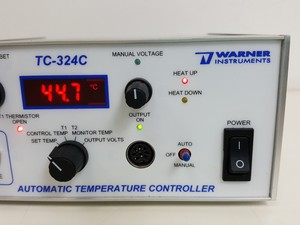 Thumbnail image of Warner Instruments TC-324C Automatic Temperature Controller w/ BSC-HT Haas Top 