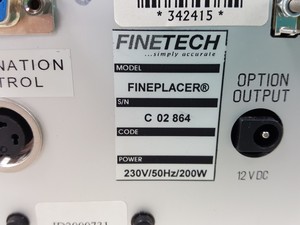 Thumbnail image of Finetech Fineplacer Bonding System - FE2, FB3uC/C, FA4./C/V/R, FD3.3 Lab