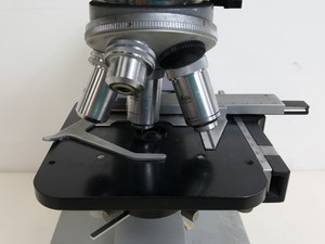 Thumbnail image of Ernst Leitz Wetzlar Microscope w/ 4 x Objectives - 170/0.17 170/- Lab