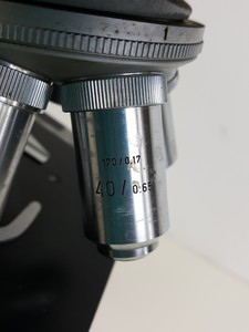 Thumbnail image of Ernst Leitz Wetzlar Microscope w/ 4 x Objectives - 170/0.17 170/- Lab