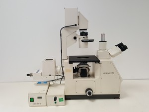 Thumbnail image of Zeiss Axiovert 10 Inverted Microscope with 2 x Objectives Ph 1 Plan-NEOFLUAR 