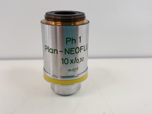 Thumbnail image of Zeiss Axiovert 10 Inverted Microscope with 2 x Objectives Ph 1 Plan-NEOFLUAR 