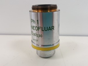 Thumbnail image of Zeiss Axiovert 10 Inverted Microscope with 2 x Objectives Ph 1 Plan-NEOFLUAR 