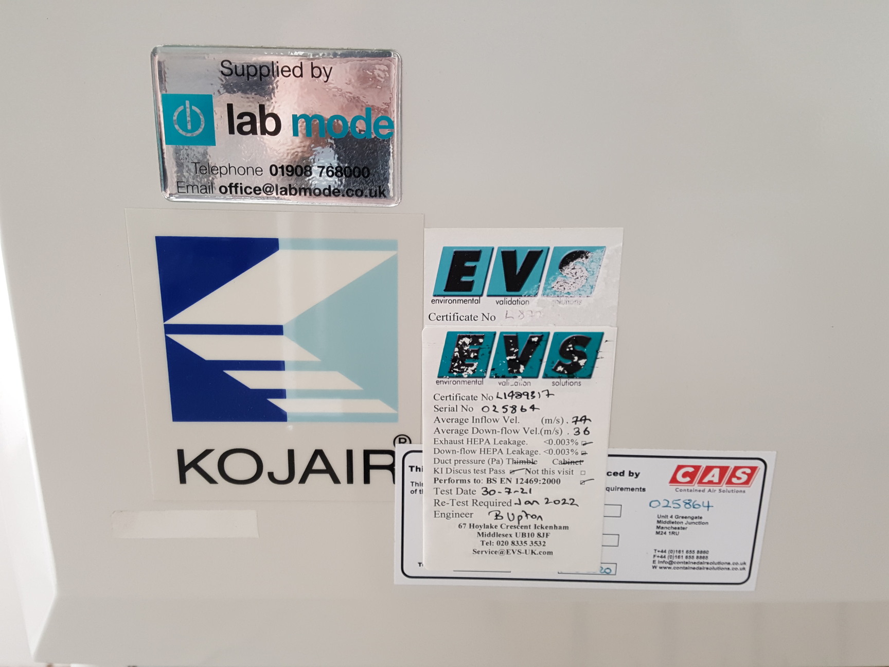 Image of KOJAIR Benchtop Safety Cabinet - SL-130 DEF Blue Series Class II Double HEPA Lab