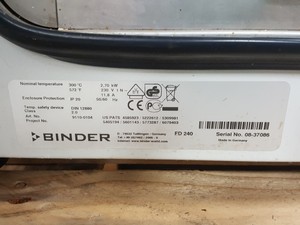 Thumbnail image of Binder Double Door Laboratory Oven Model - FD 240 Lab