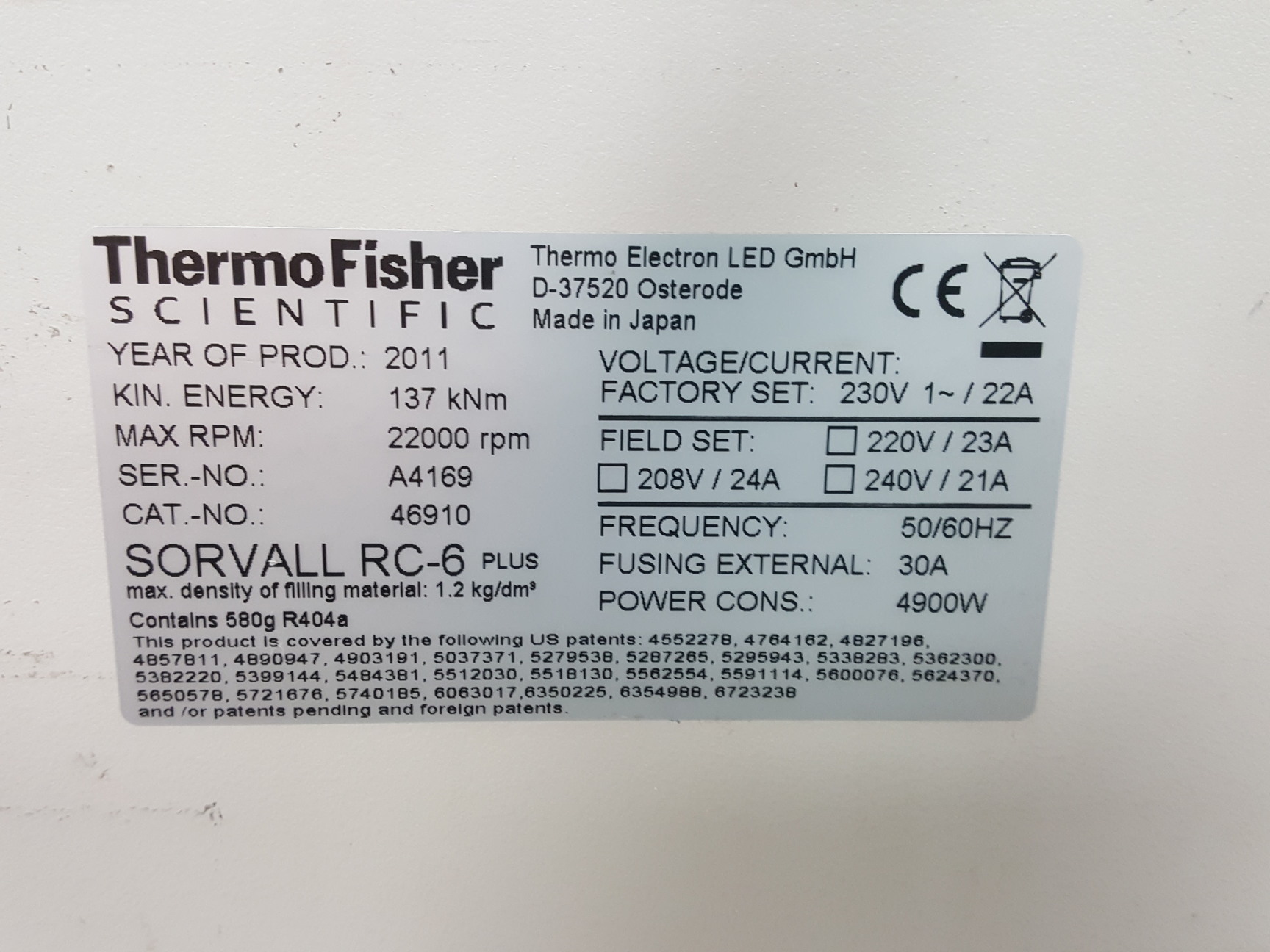 Image of Thermo Scientific Sorvall RC 6+ RC-6 Plus   Ultracentrifuge Lab Spares/Repairs