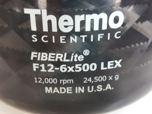 Thumbnail image of Thermo Scientific Fiberlite F12-6x500 LEX Centrifuge Rotor 12000rpm 24 x 500 x g