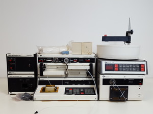 Thumbnail image of Pharmacia LKB FPLC System - P-500, FRAC-100, P-50, UV-1, LCC-500 & Accessories 