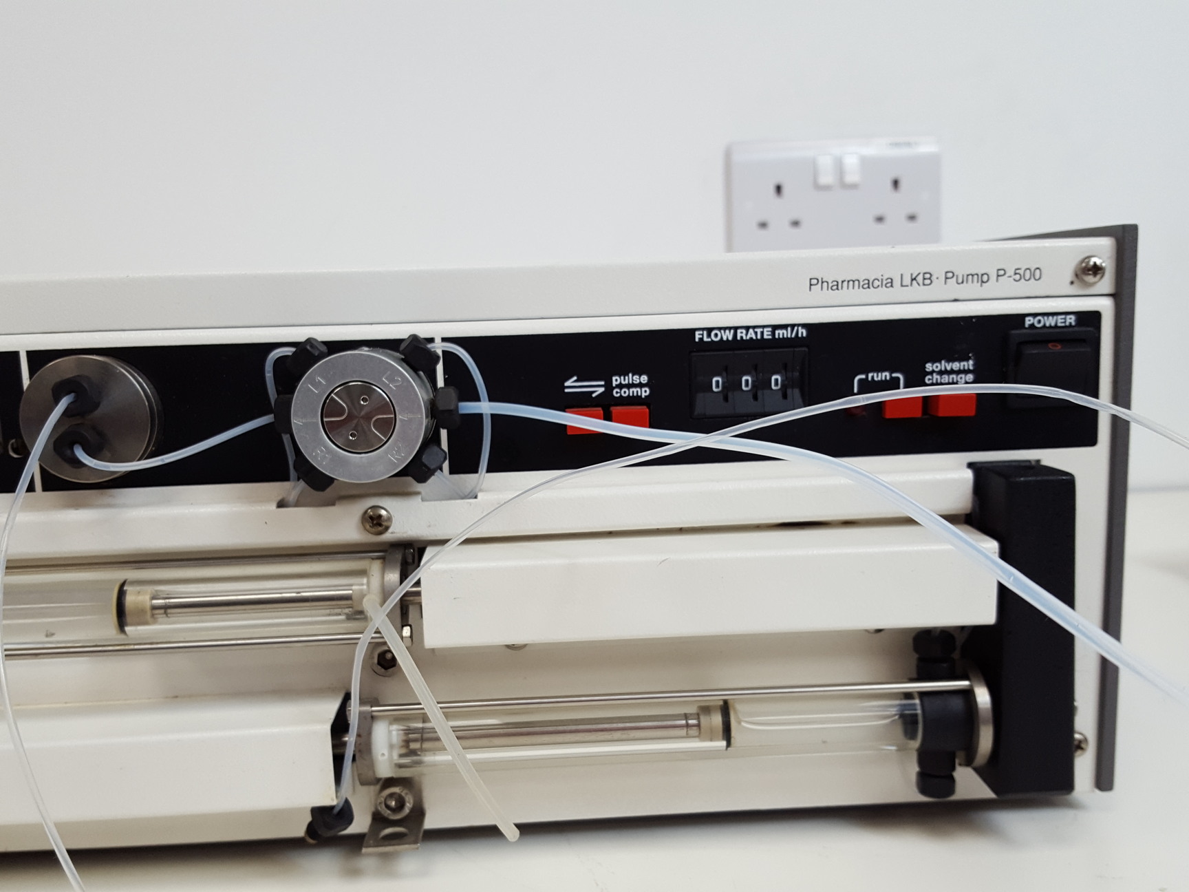 Image of Pharmacia LKB FPLC System - P-500, FRAC-100, P-50, UV-1, LCC-500 & Accessories 