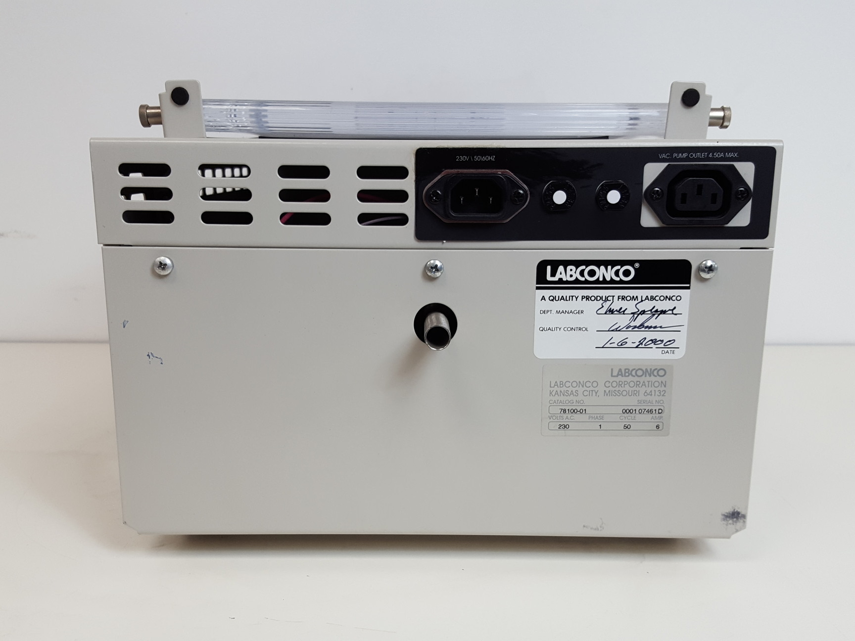 Image of LABCONCO Centrivap Concentrator Model: 78100-01 & CentriZap Strobe Gun Lab
