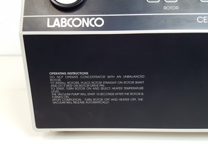 Thumbnail image of LABCONCO Centrivap Concentrator Model: 78100-01 & CentriZap Strobe Gun Lab
