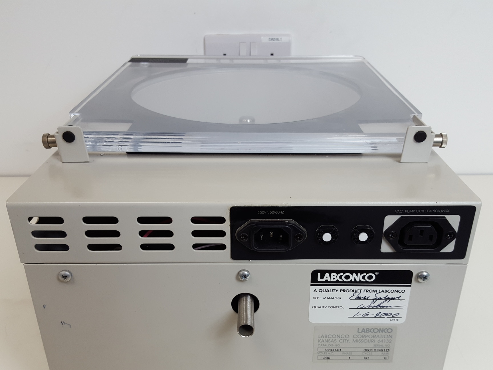 Image of LABCONCO Centrivap Concentrator Model: 78100-01 & CentriZap Strobe Gun Lab