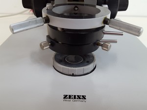Thumbnail image of Zeiss Universal Microscope w/ 2 x Objectives Plan 2.5/0.08  100/-  1.6/0.03