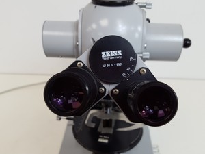 Thumbnail image of Zeiss Universal Microscope w/ 2 x Objectives Plan 2.5/0.08  100/-  1.6/0.03
