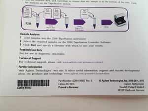 Thumbnail image of Agilent Technologies  2200 TapeStation with Software Lab