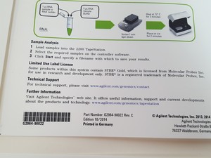 Thumbnail image of Agilent Technologies  2200 TapeStation with Software Lab