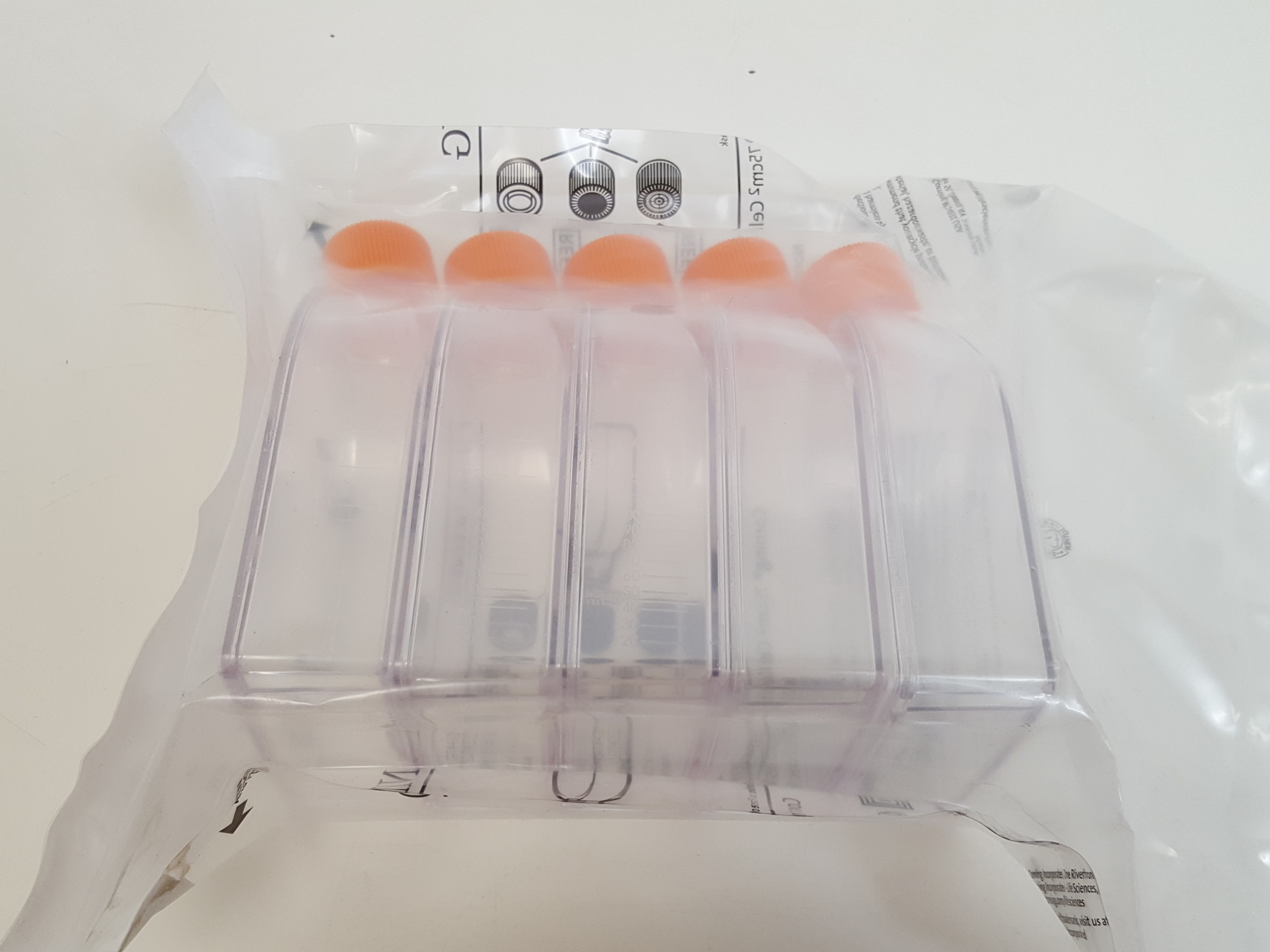 Image of 9 x Bags of 5 x Cell Culture Flasks - Corning 75cm2 & Nunclon Surface 200ml Lab
