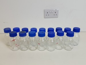 Thumbnail image of 185 x Glass Laboratory Bottles with Lids - 1000ml, 500ml, 250ml, 100ml, 50ml Lab