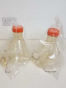 Thumbnail image of 4 x Corning 3L Plastic Erlenmeyer Conical Flasks with Vented Caps Lab