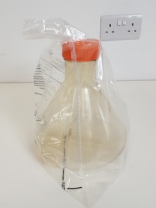Thumbnail image of 4 x Corning 3L Plastic Erlenmeyer Conical Flasks with Vented Caps Lab