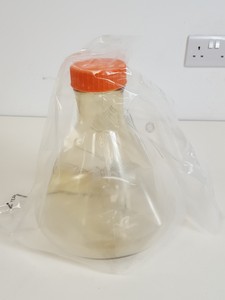 Thumbnail image of 4 x Corning 3L Plastic Erlenmeyer Conical Flasks with Vented Caps Lab