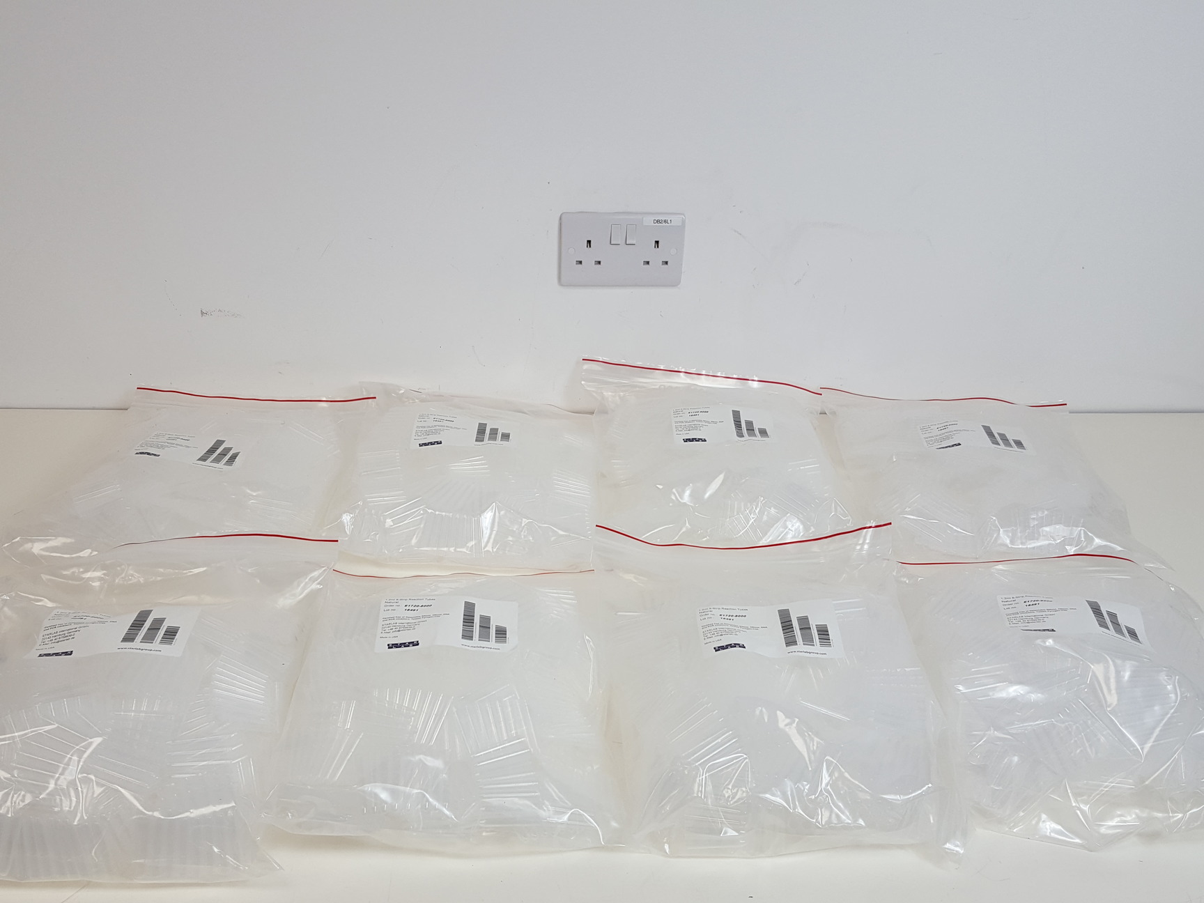 Image of Large Lot of Cell Culture Laboratory Plasticware - Plates, Flasks, Bottles, Caps