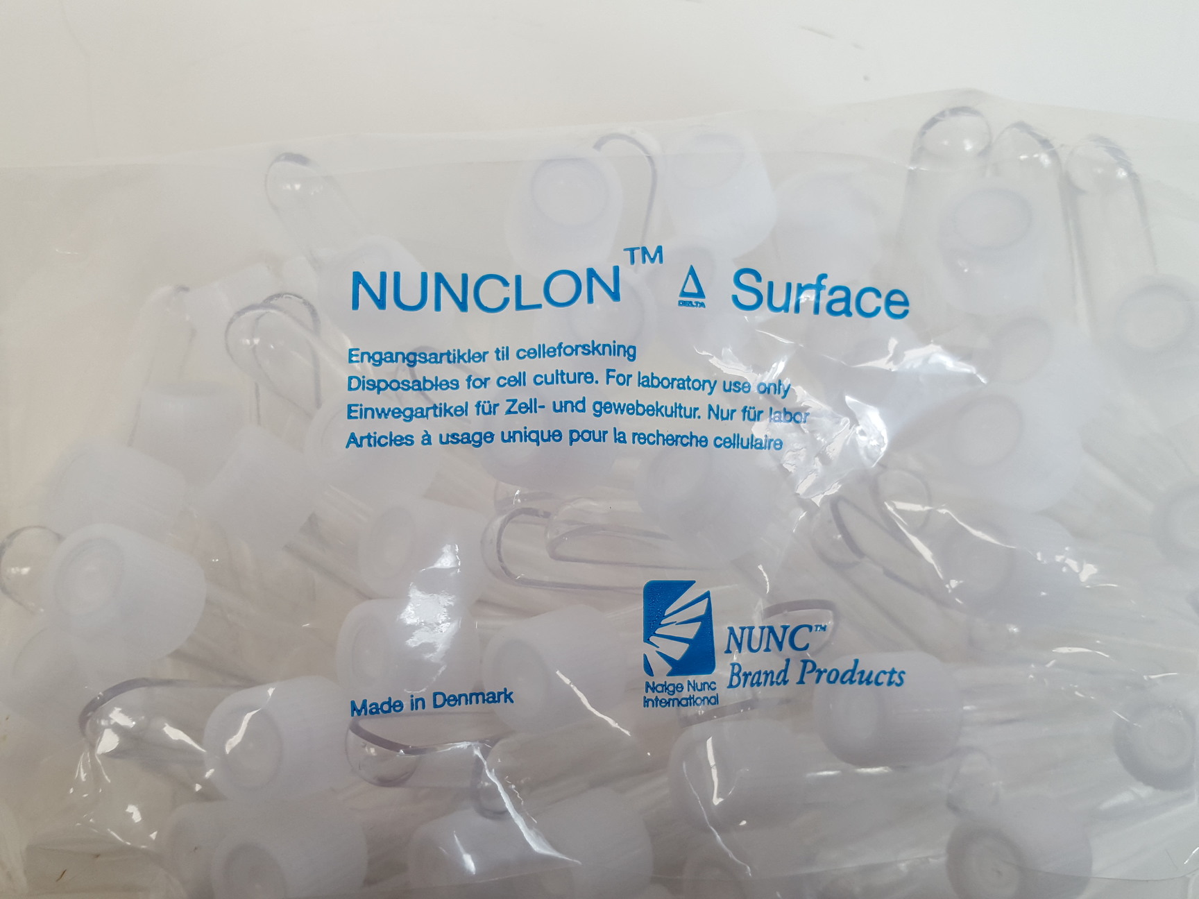 Image of Large Lot of Cell Culture Laboratory Plasticware - Plates, Flasks, Bottles, Caps