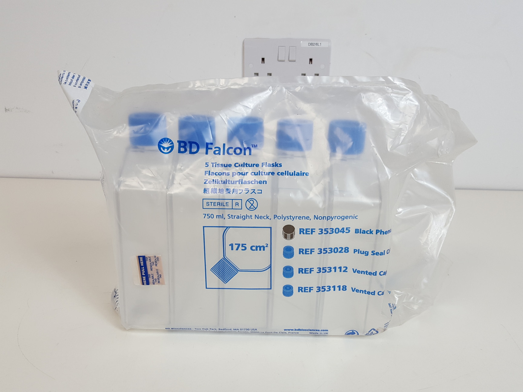 Image of Large Lot of Cell Culture Laboratory Plasticware - Plates, Flasks, Bottles, Caps