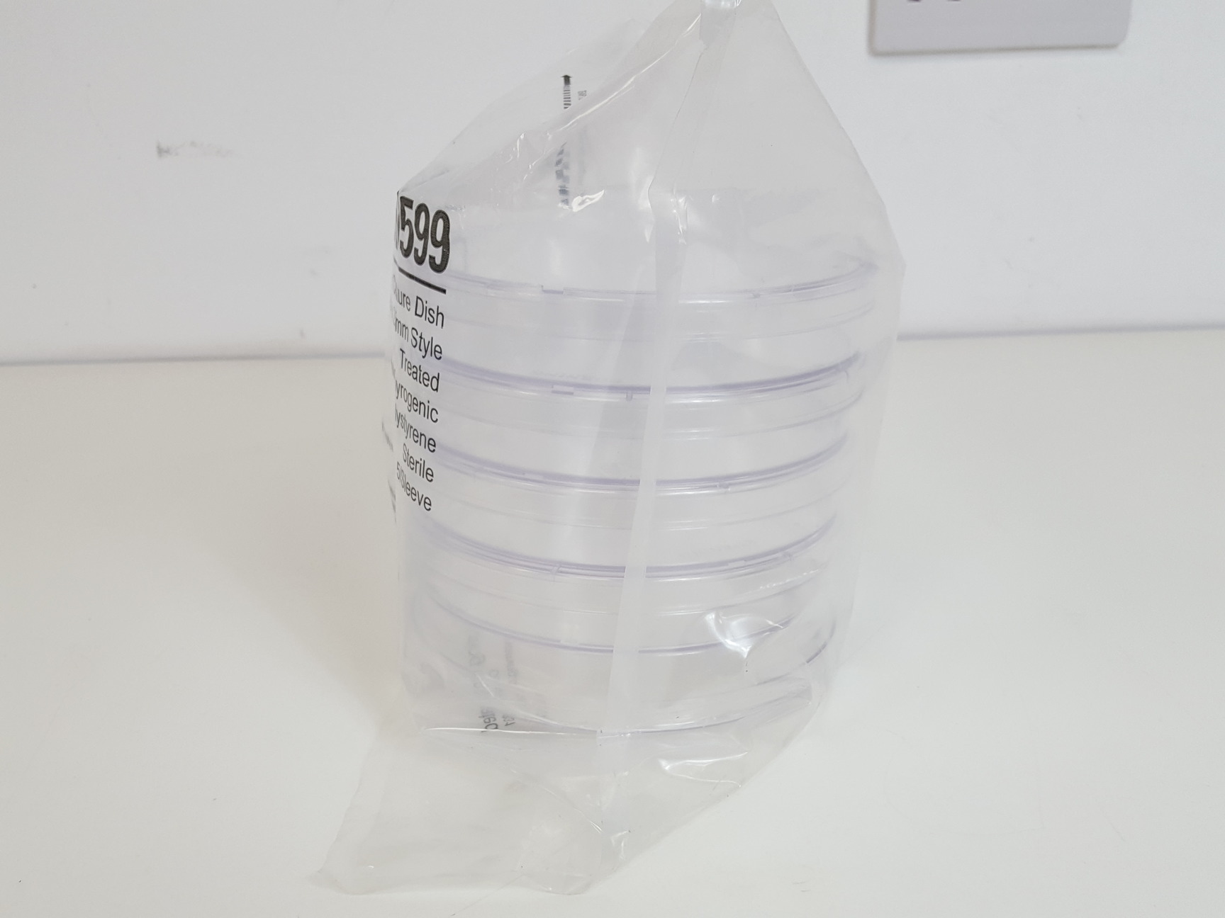 Image of Large Lot of Cell Culture Laboratory Plasticware - Plates, Flasks, Bottles, Caps