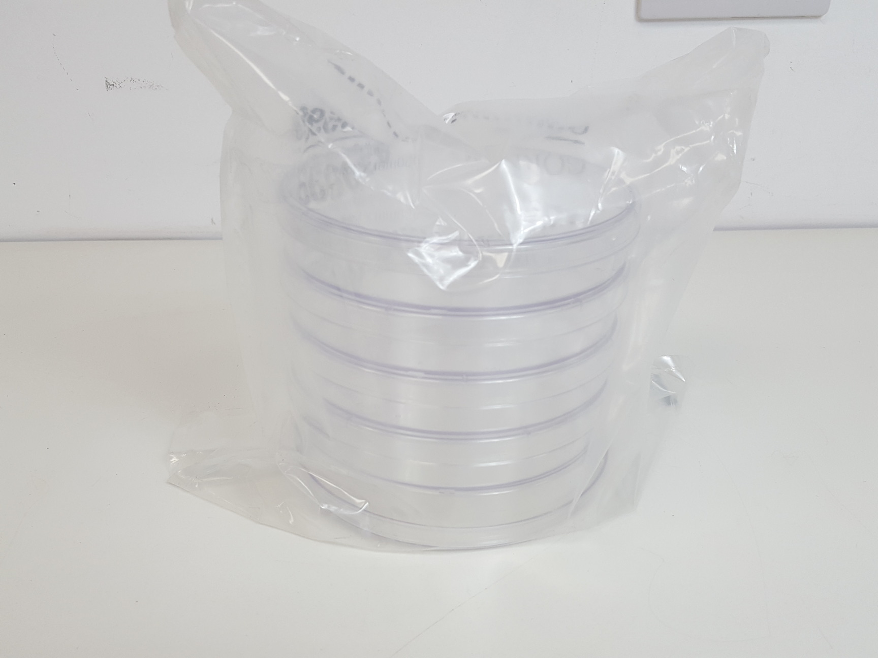 Image of Large Lot of Cell Culture Laboratory Plasticware - Plates, Flasks, Bottles, Caps