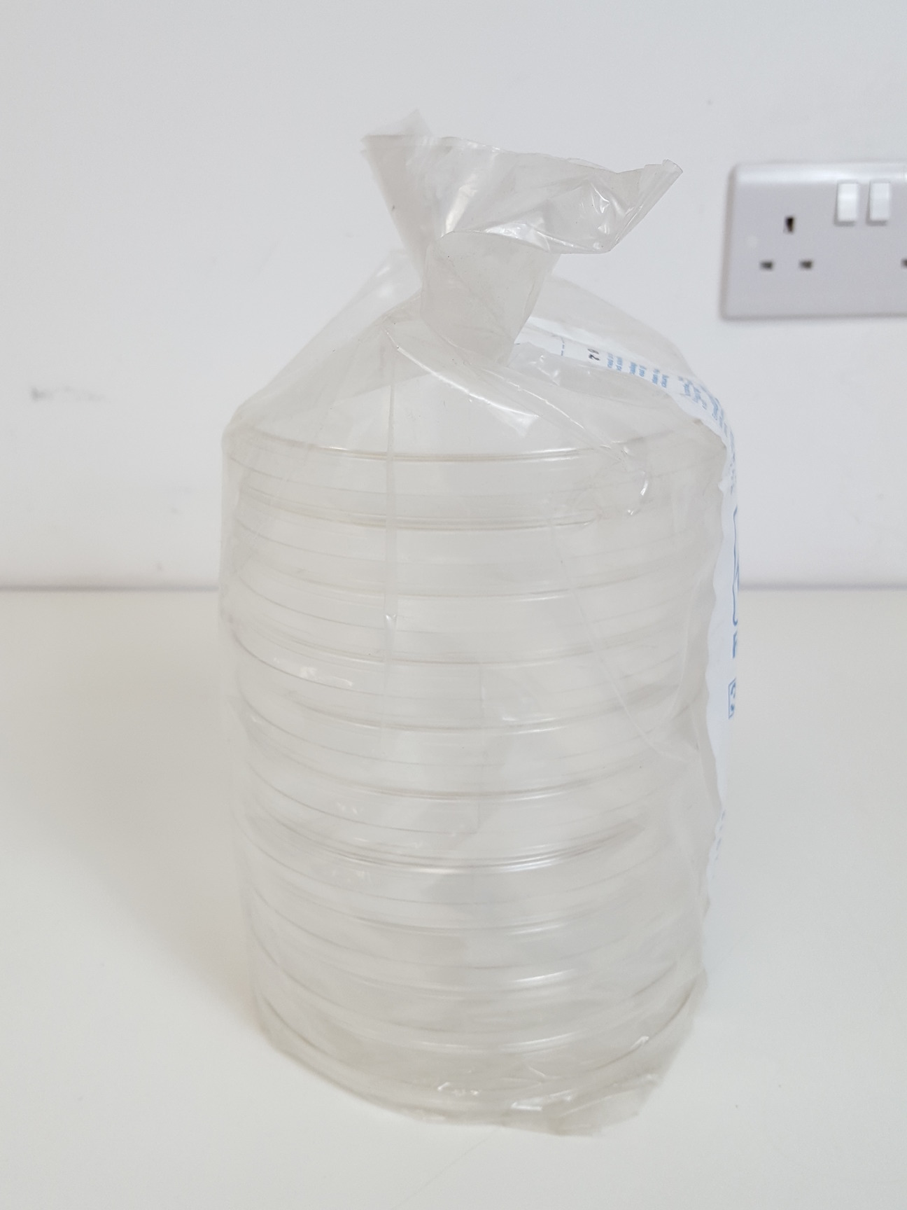Image of Large Lot of Cell Culture Laboratory Plasticware - Plates, Flasks, Bottles, Caps