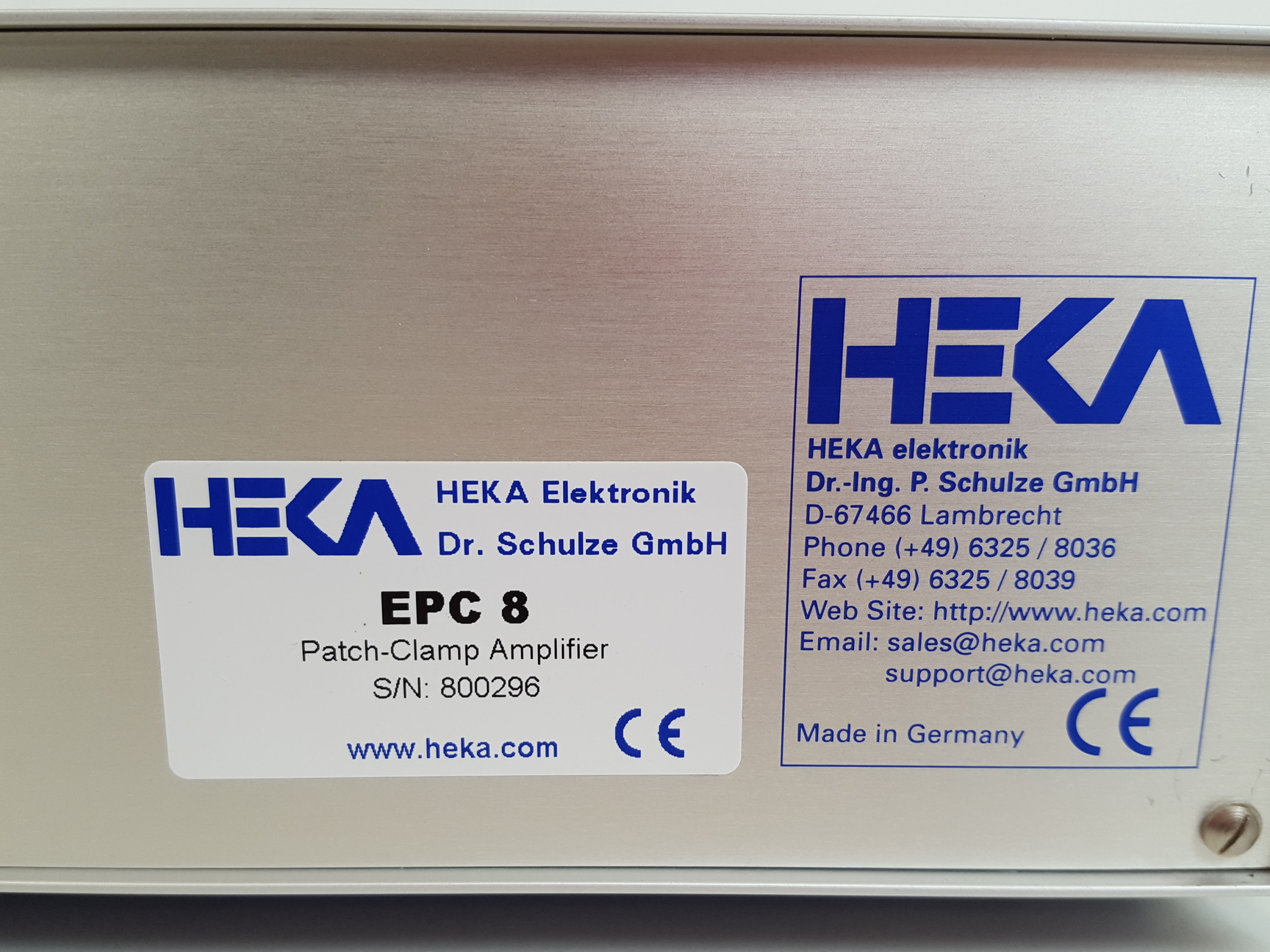 Image of HEKA EPC 8 & EPC 7 Patch Clamp Amplifiers with MC 8 Model Circuit Lab