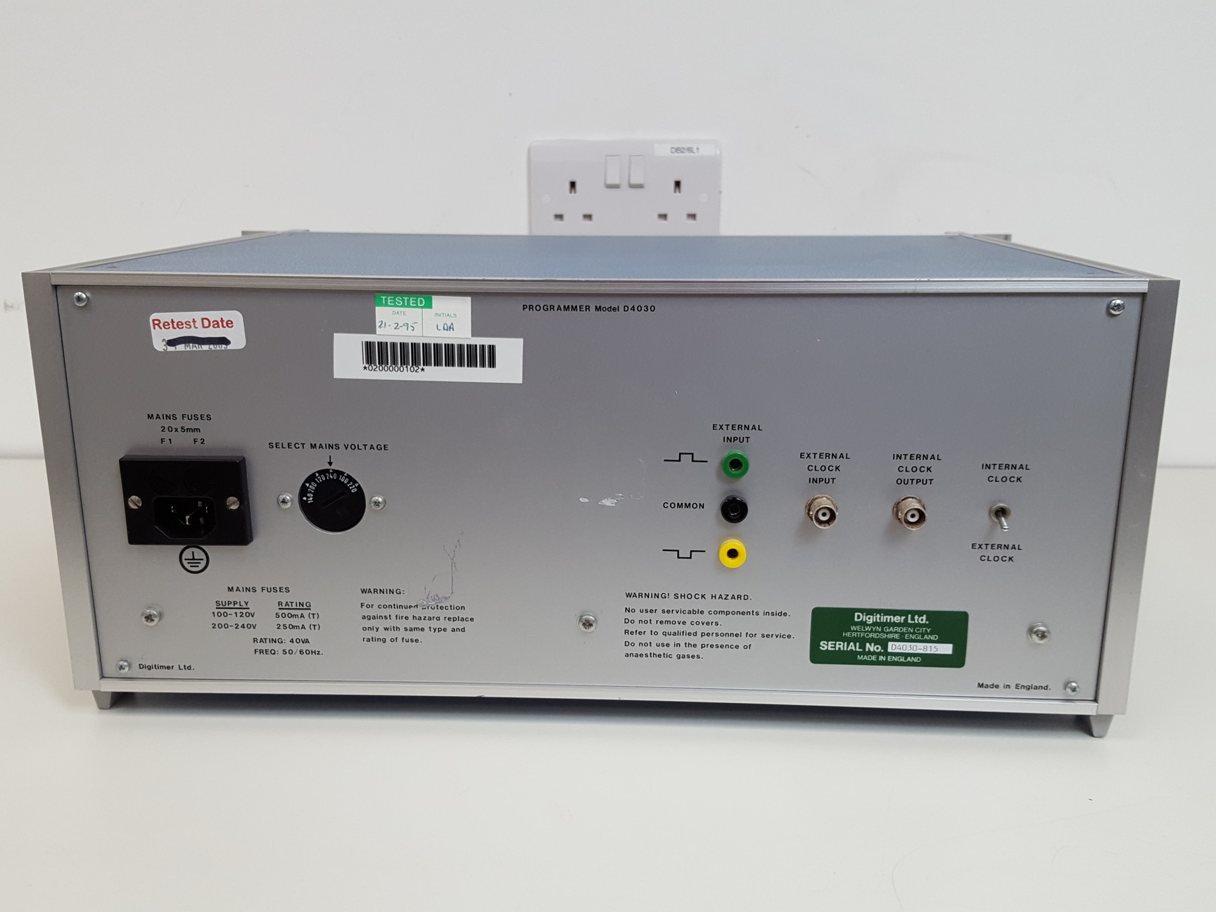 Image of Digitimer Model D4030 Electrical Stimulator Counter Lab