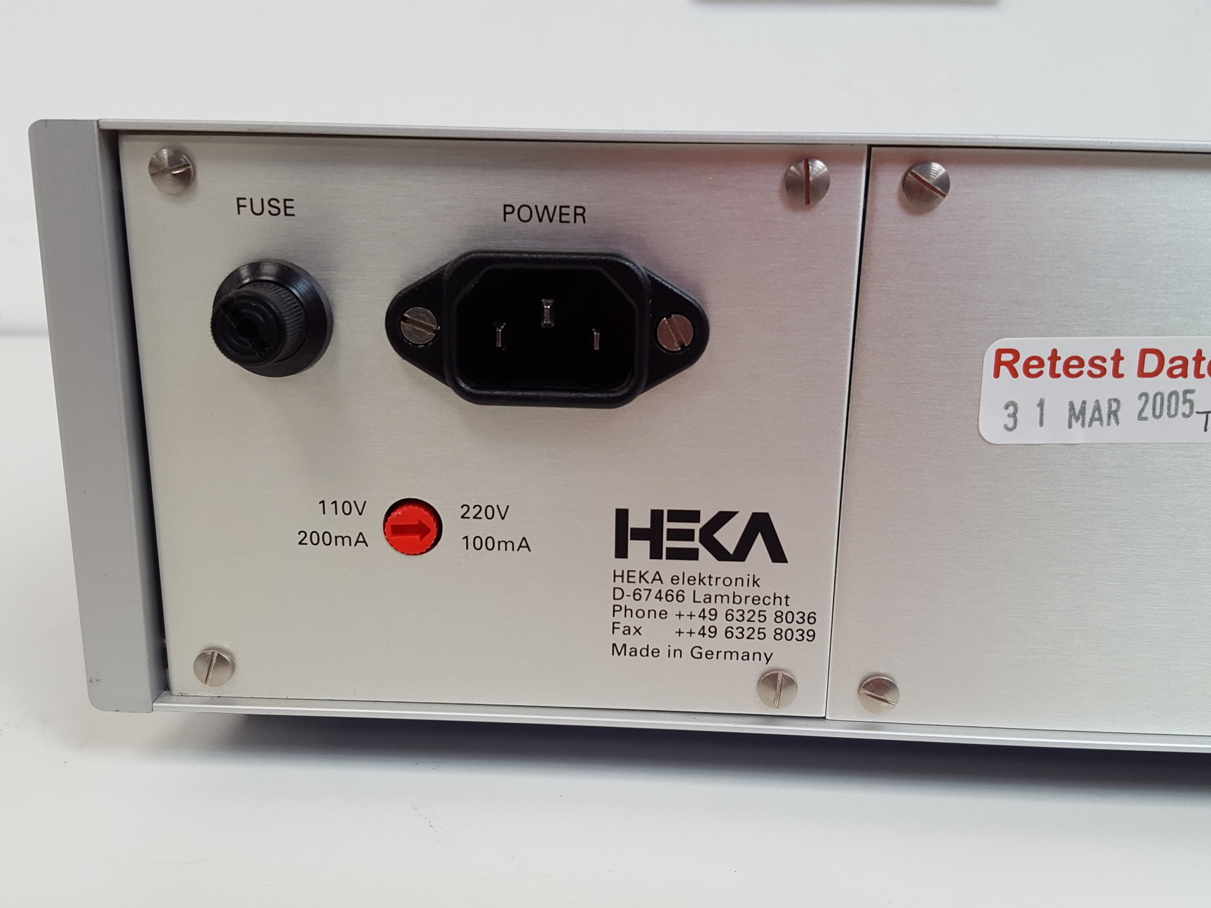 Image of HEKA EPC 7 Patch Clamp Amplifier with Probe Lab