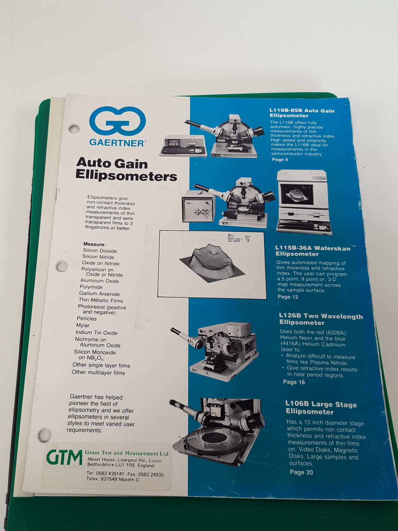 Image of Gaertner Auto Gain Ellipsometer L116B System w/ Hewlett Packard 9826 Computer
