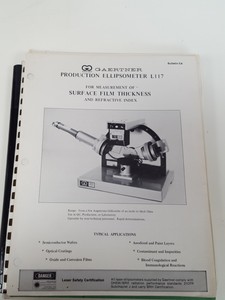 Thumbnail image of Gaertner Auto Gain Ellipsometer L116B System w/ Hewlett Packard 9826 Computer