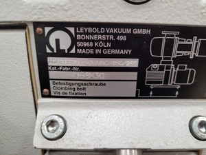 Thumbnail image of Leybold Trivac Ruvac Pump System - CF 40-65, ARS 40-65, WS251 PFPE 11727 Lab