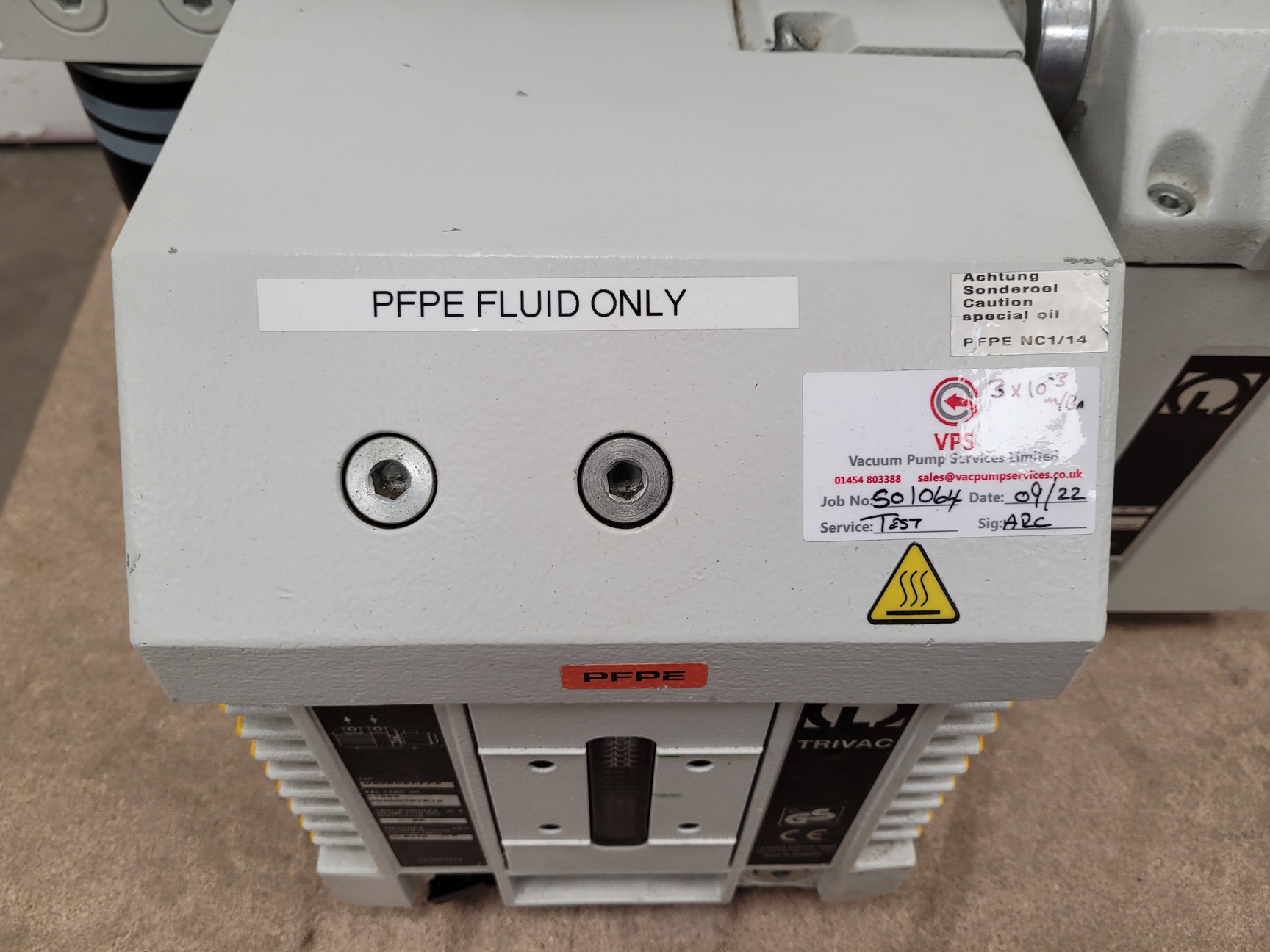 Image of Leybold Trivac Ruvac Pump System - CF 40-65, ARS 40-65, WS251 PFPE 11727 Lab