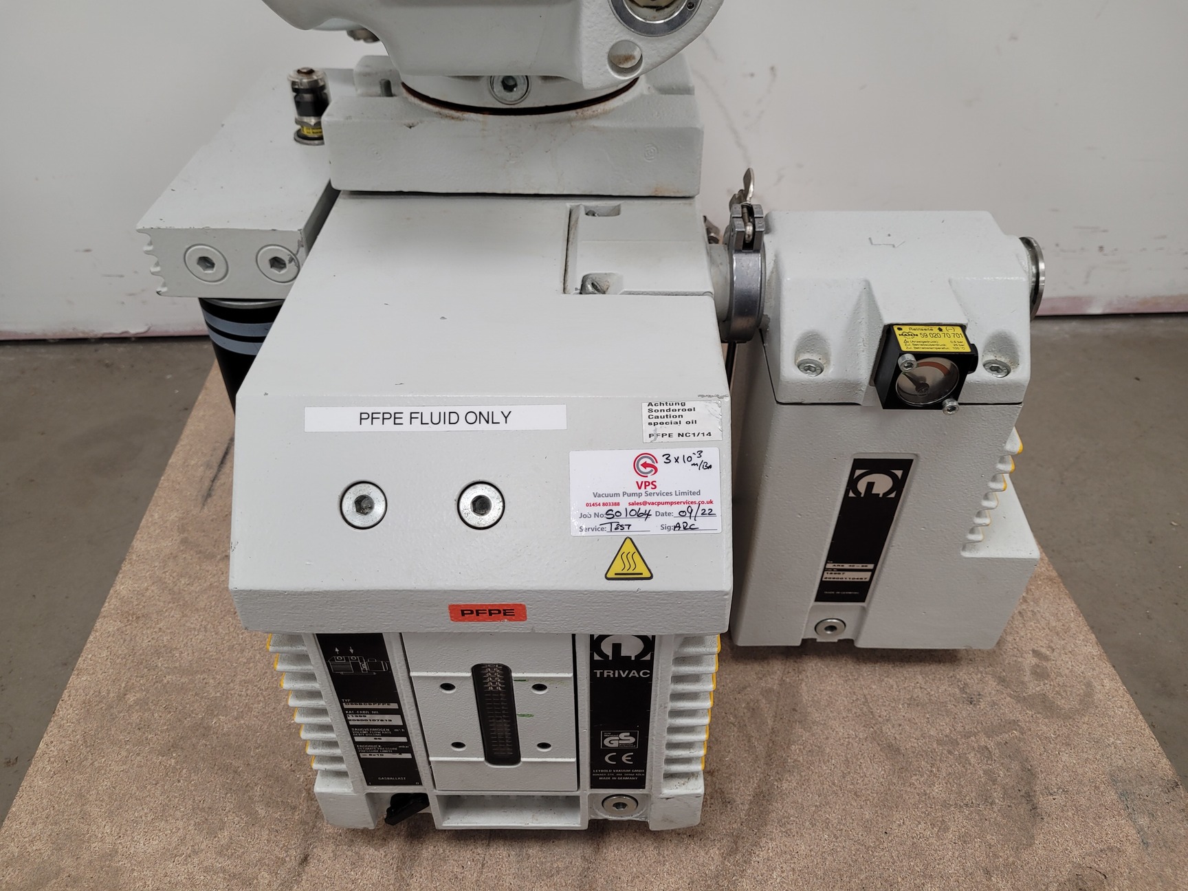 Image of Leybold Trivac Ruvac Pump System - CF 40-65, ARS 40-65, WS251 PFPE 11727 Lab