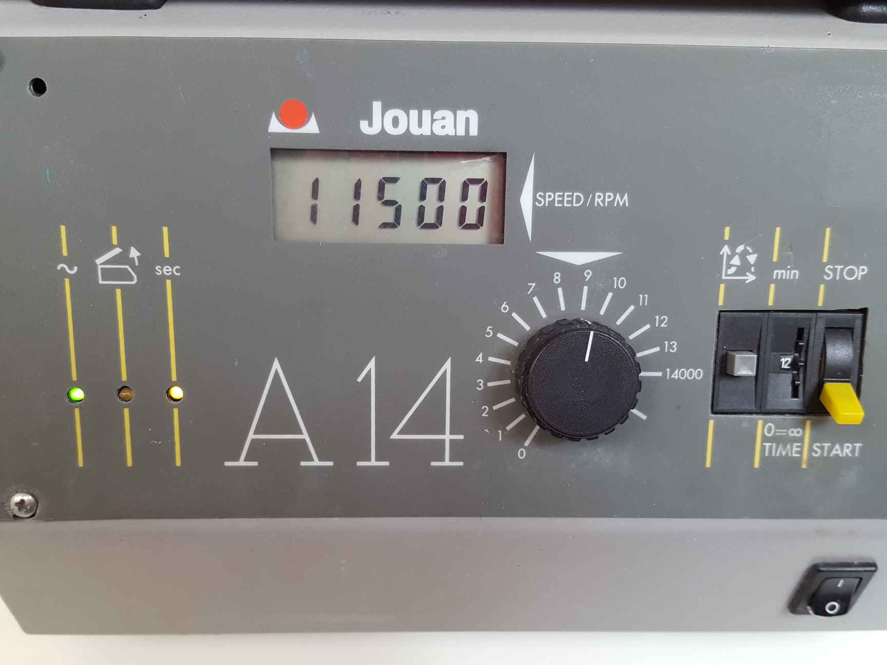 Image of Jouan A-14 Benchtop Laboratory Centrifuge Type: 11174542 with 14000rpm Rotor Lab