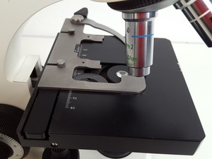 Thumbnail image of Carl Zeiss KF2 Microscope with 3 x Objectives - 10/0.22  160/- , Ph2  F40/0.65 